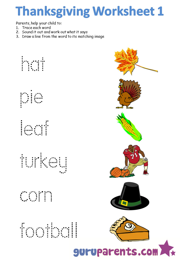 A Turkey For Thanksgiving Activity
 Worksheets for Preschool