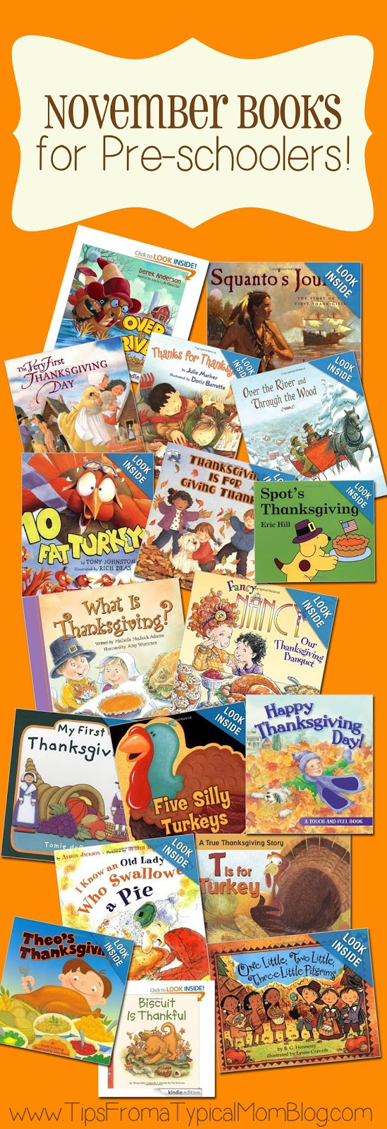 A Turkey For Thanksgiving Book
 Thanksgiving Book List for Preschoolers