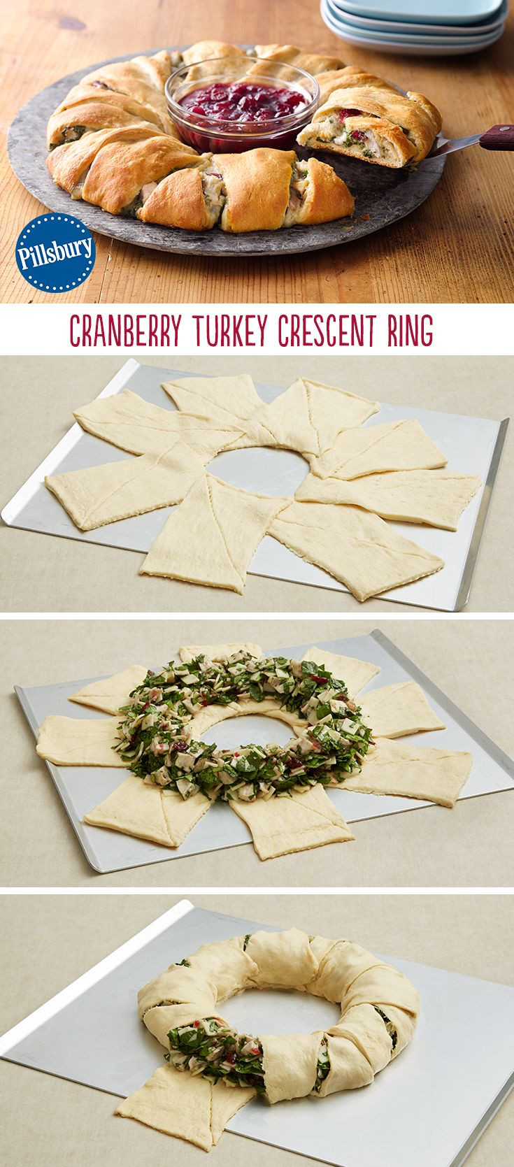 After Thanksgiving Turkey Recipes
 Cranberry Turkey Crescent Ring Recipe