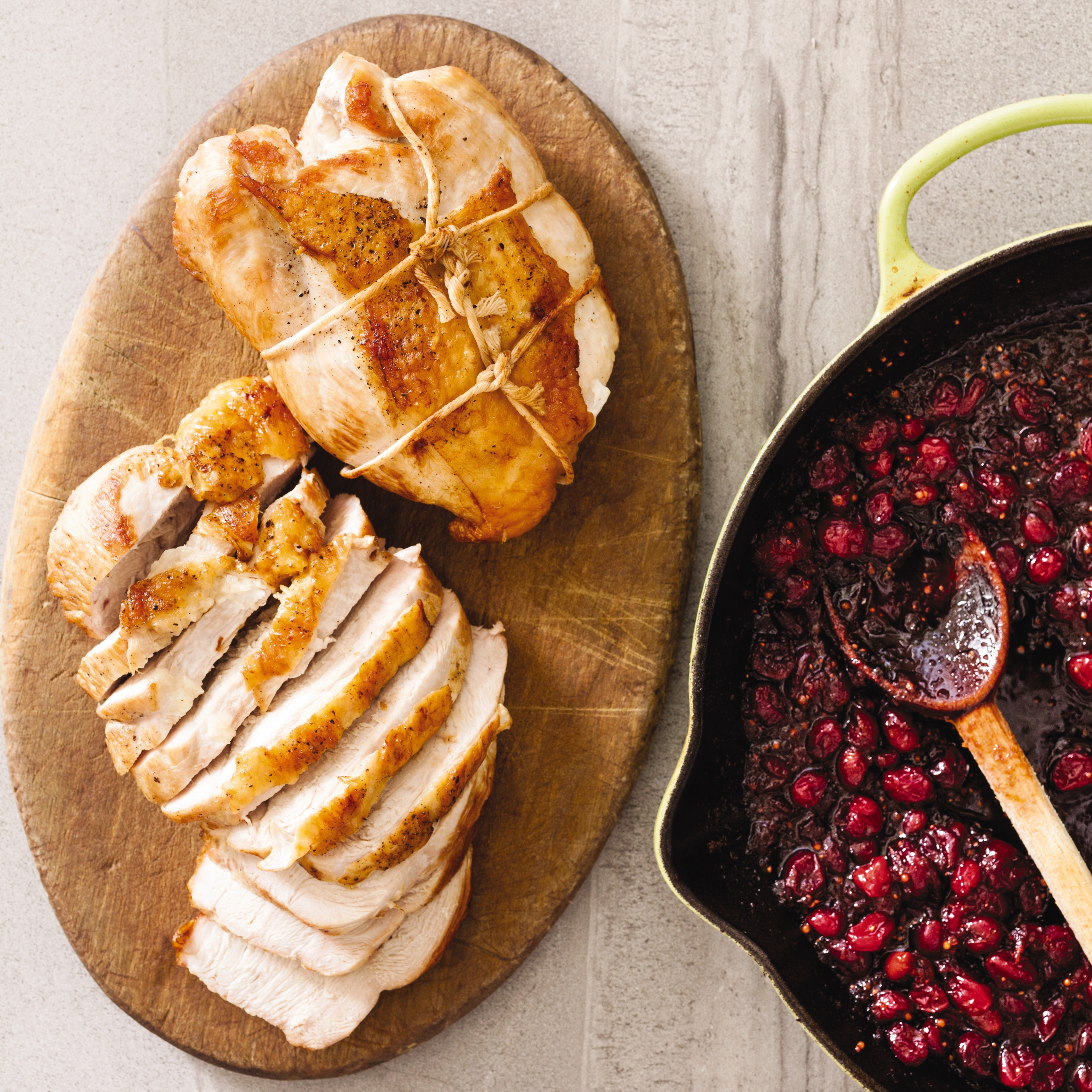 American Test Kitchen Thanksgiving Turkey
 Cast Iron Boneless Turkey Breasts with Cranberry Chutney