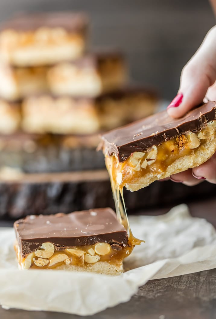 Best Christmas Bar Cookies
 Snickers Cookie Bars The Cookie Rookie