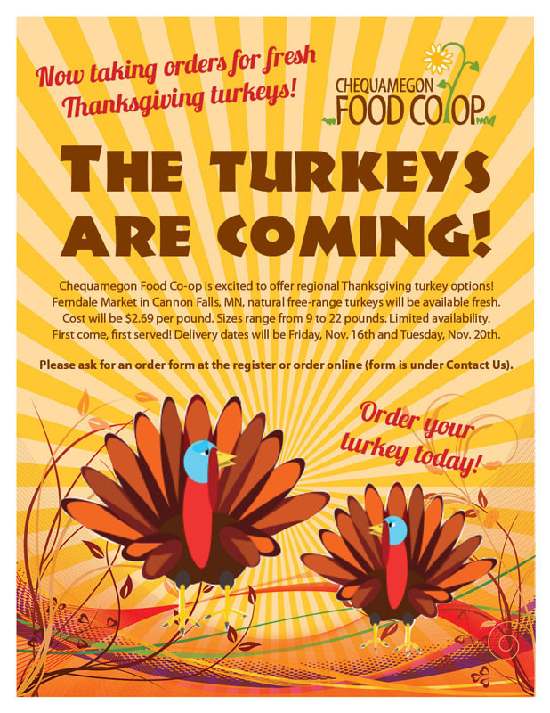 Best Thanksgiving Turkey To Order
 Order Turkeys line Chequamegon Food Co op