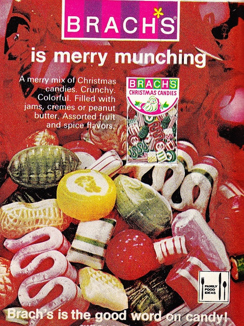 Brach Christmas Candy
 Ribbon candy and the jelly filled fruits were my favorite