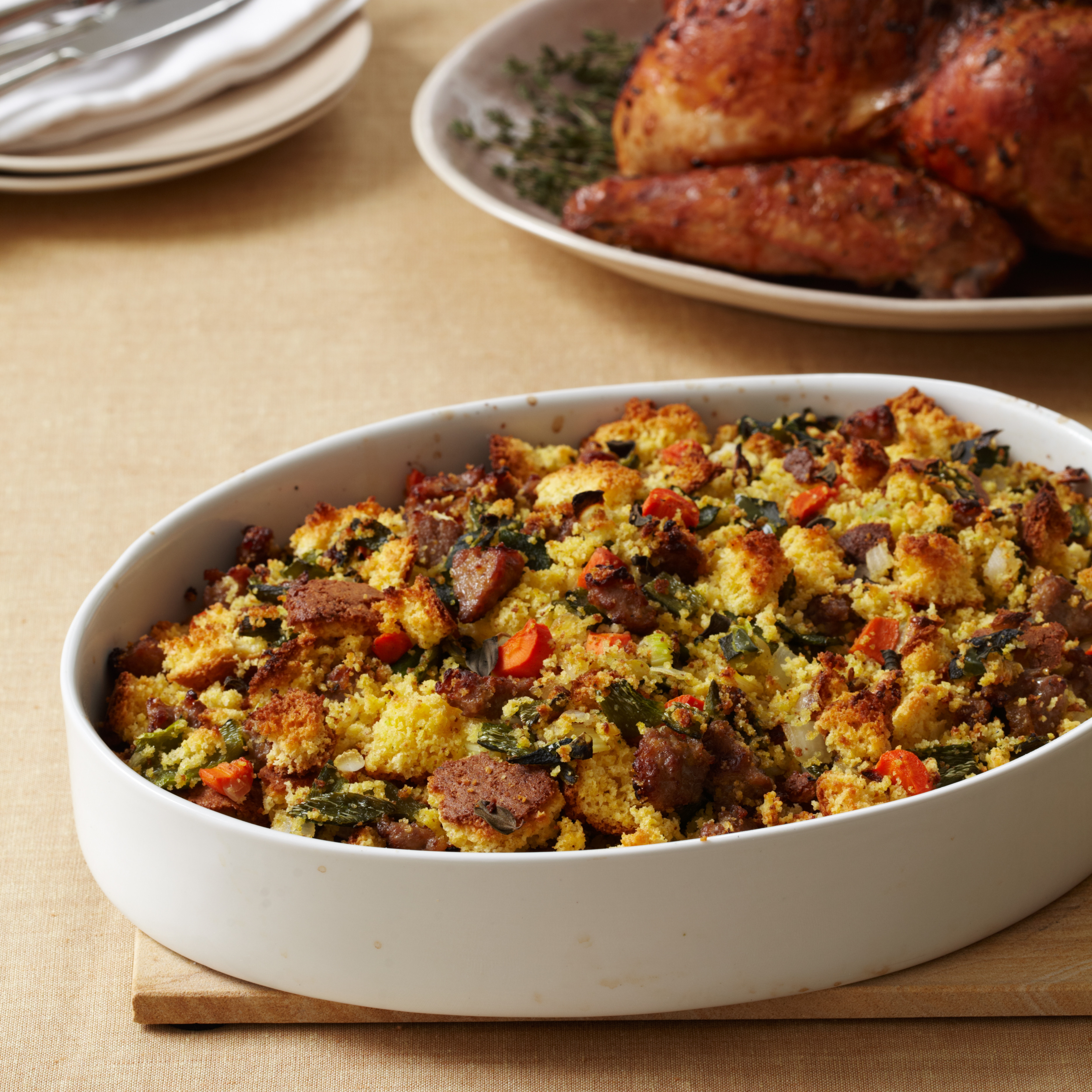 Bread Dressing For Thanksgiving
 Corn Bread Stuffing with Country Sausage Recipe Robert