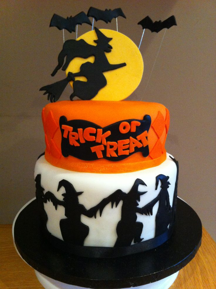 Cakes For Halloween
 2 tier Halloween cake My Cakes Pinterest