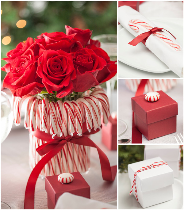 Candy Cane Centerpieces For Christmas
 Candy Cane Wedding Reception Ideas
