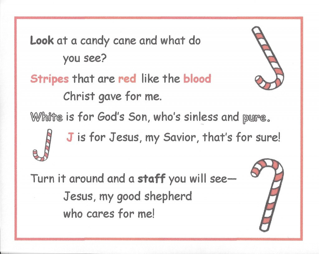 Candy Cane Christmas Poem
 Free Candy Cane Poem for You