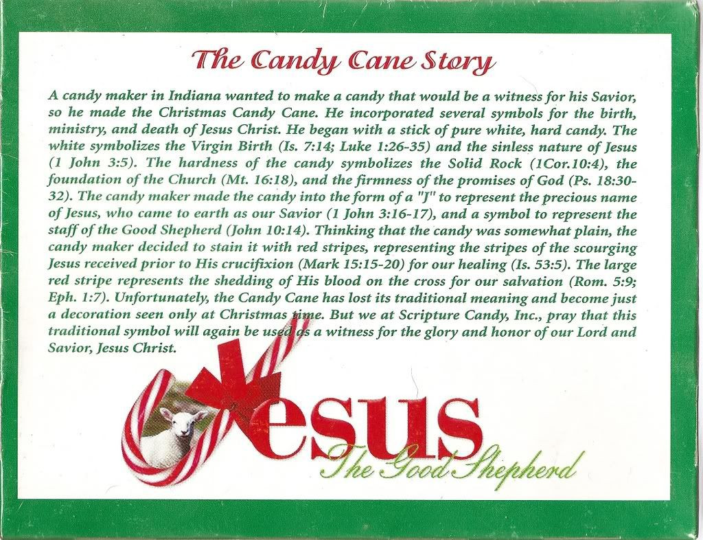 Candy Cane Christmas Story
 The Candy Cane Bible Legend
