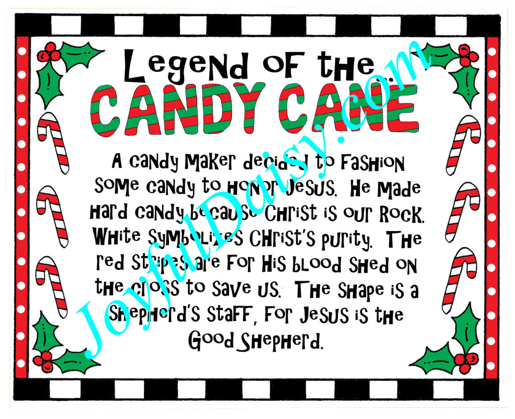 Candy Cane Christmas Story
 LEGEND OF THE CANDY CANE TAGS & CRAFTS JOYFUL DAISY