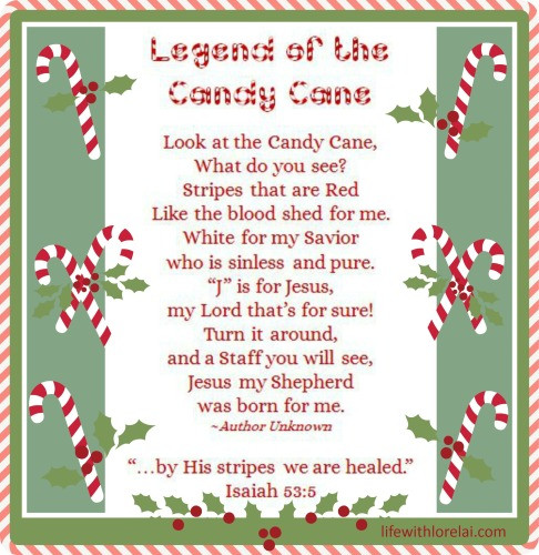 Candy Cane Christmas Story
 Candy Cane Legend with Printables Life With Lorelai