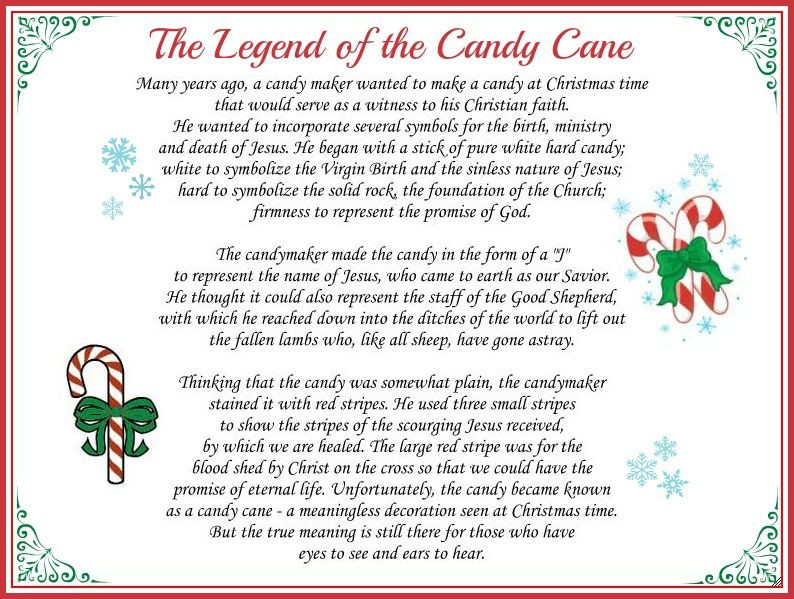 Candy Cane Christmas Story
 The Legend of the Candy Cane Free Printable and a