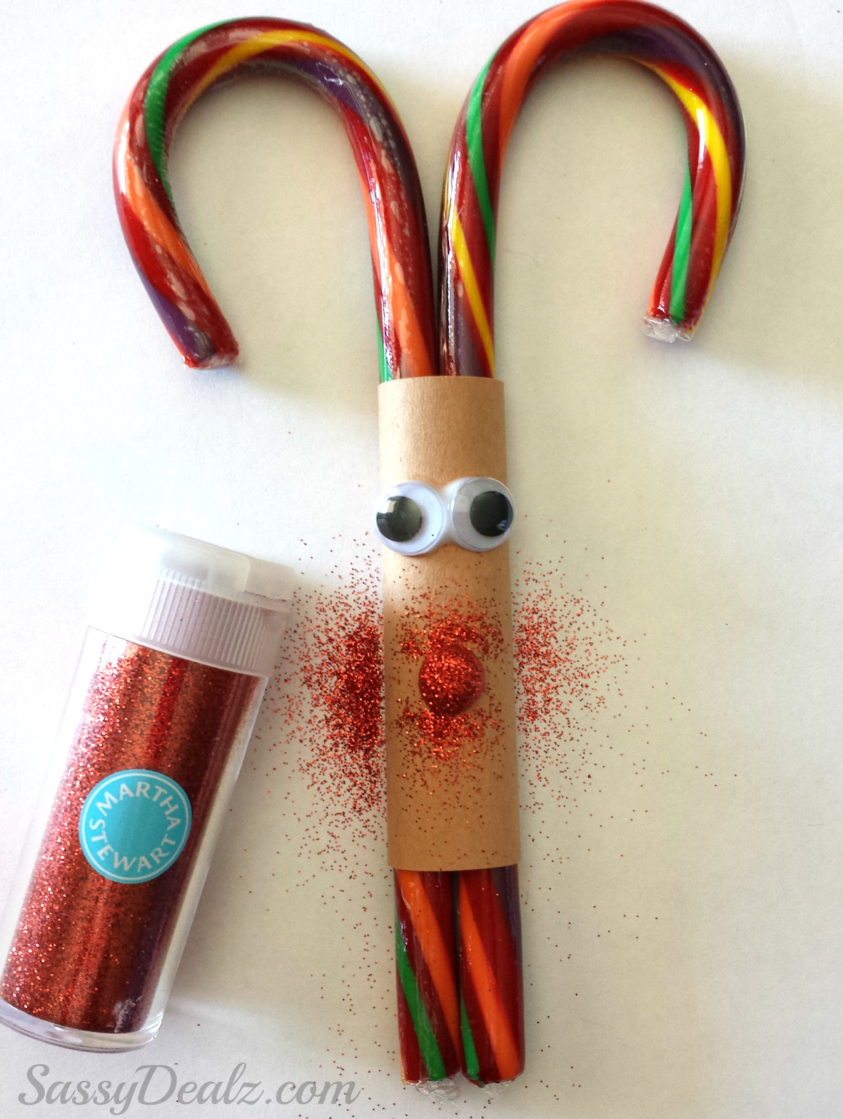 Candy Cane Crafts For Christmas
 Candy Cane Reindeer Christmas Craft or Treat For Kids
