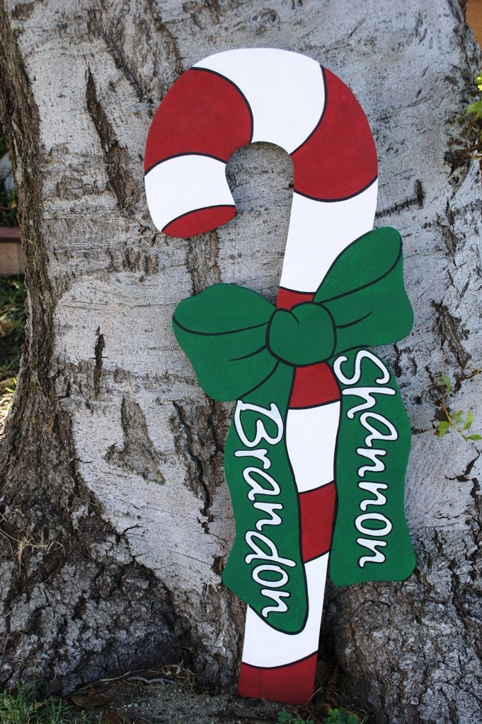 Candy Cane Outdoor Christmas Decorations
 Christmas Candy Cane Wood Yard Art Outdoor Decoration