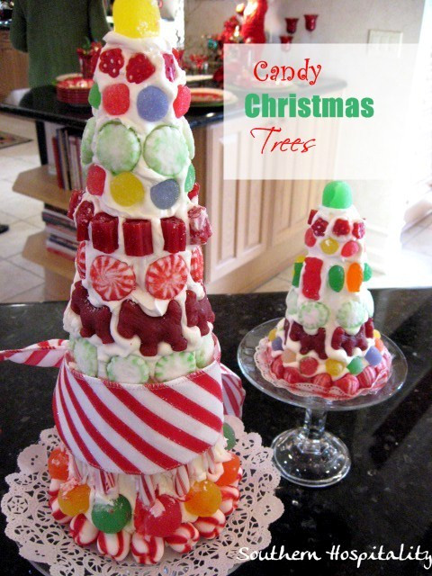 Candy Christmas Tree Craft
 how to make candy christmas trees