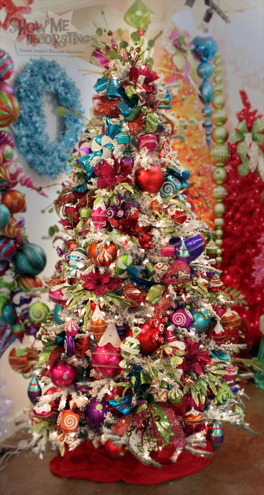 Candy Themed Christmas Tree
 Show Me Decorating
