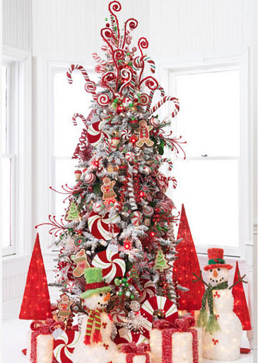 Candy Themed Christmas Tree
 Christmas Decoration Candy cane theme Interior