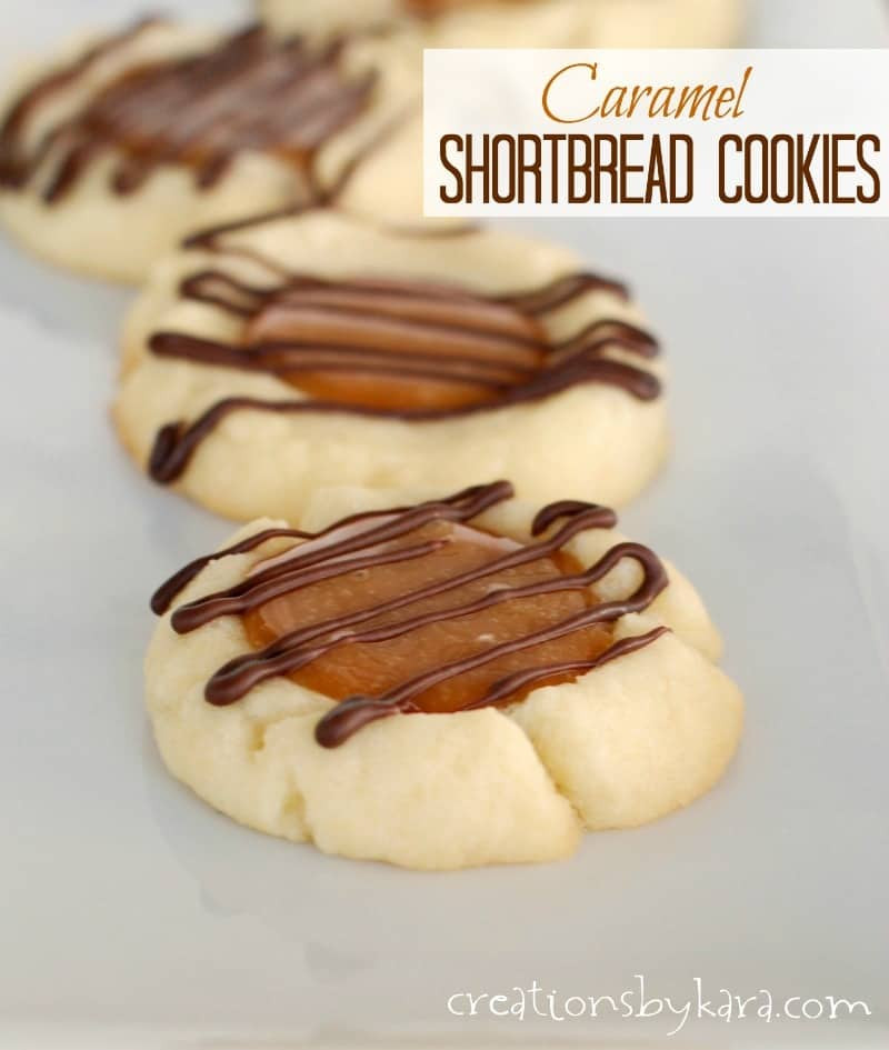 Caramel Christmas Cookies
 Caramel Shortbread cookies with chocolate drizzle