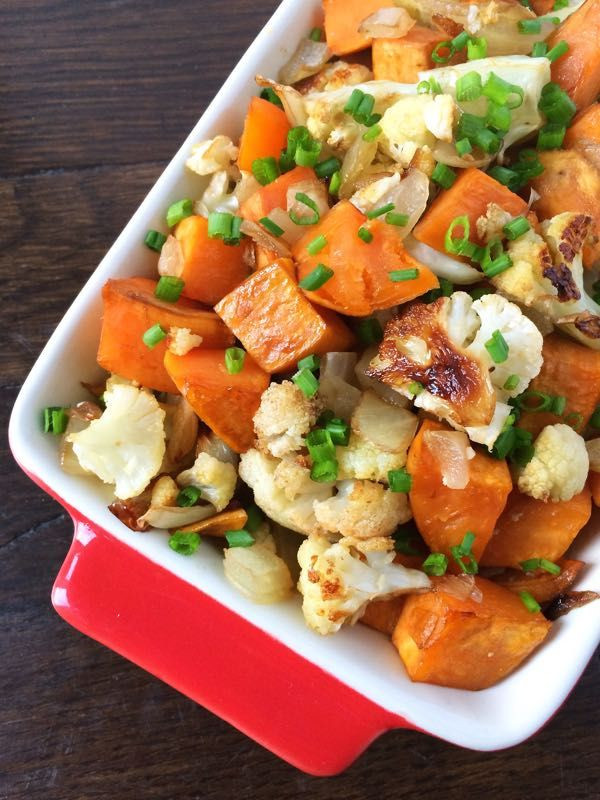 Cauliflower Thanksgiving Side Dishes
 Balsamic Roasted Sweet Potatoes Cauliflower & ions