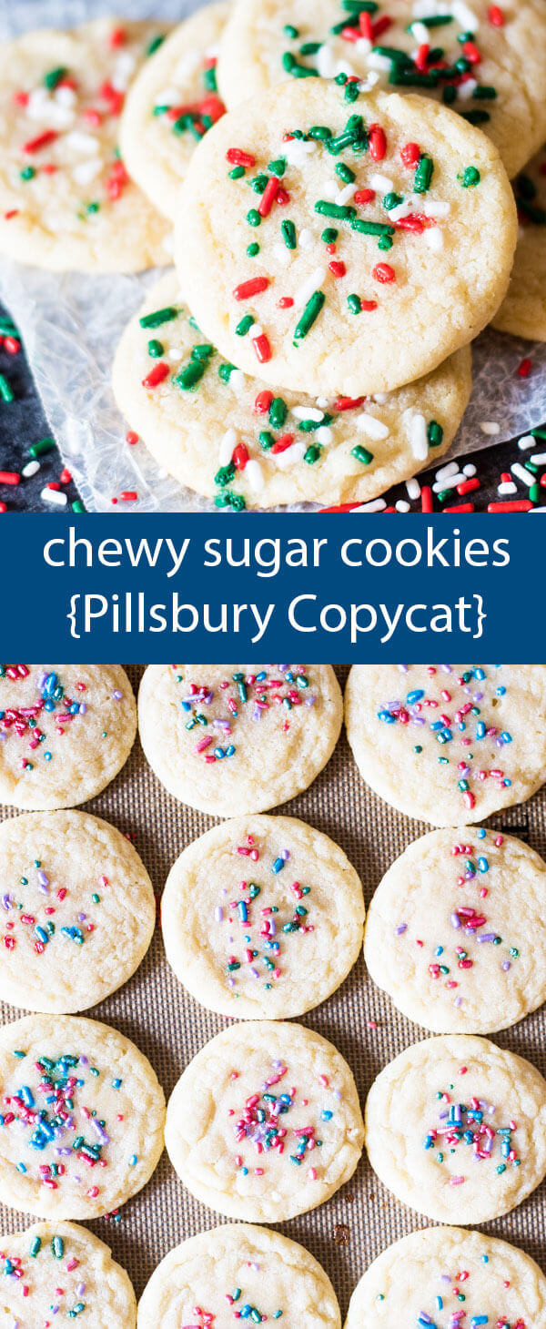 Chewy Christmas Cookies
 Chewy Sugar Cookies Recipe Pillsbury Copycat Easy Sugar