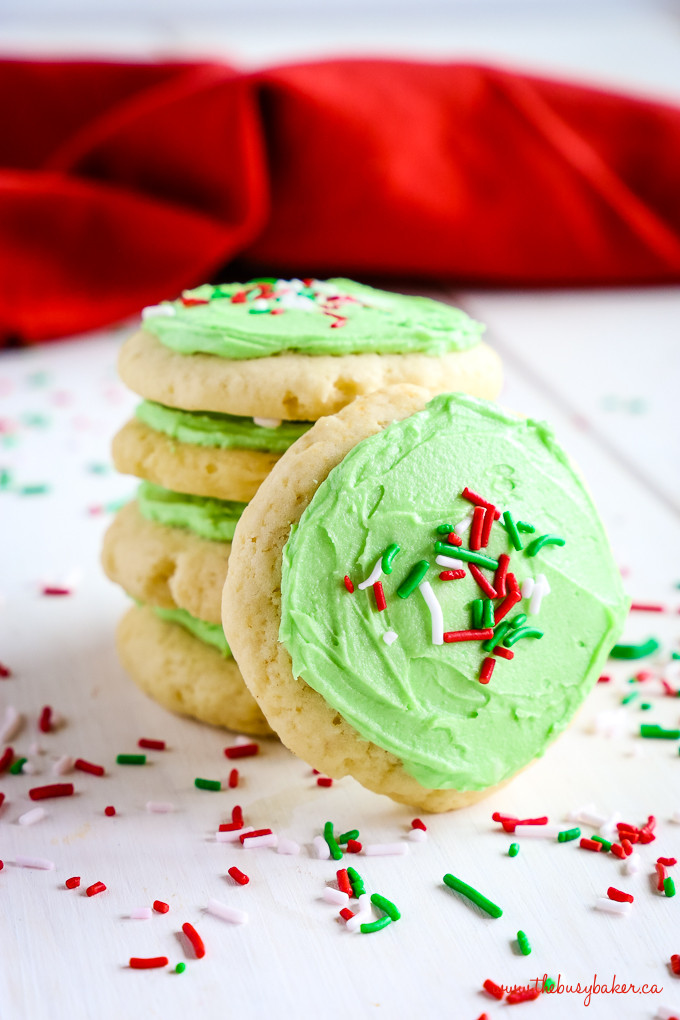 Chewy Christmas Cookies
 Soft and Chewy Christmas Frosted Sugar Cookies The Busy