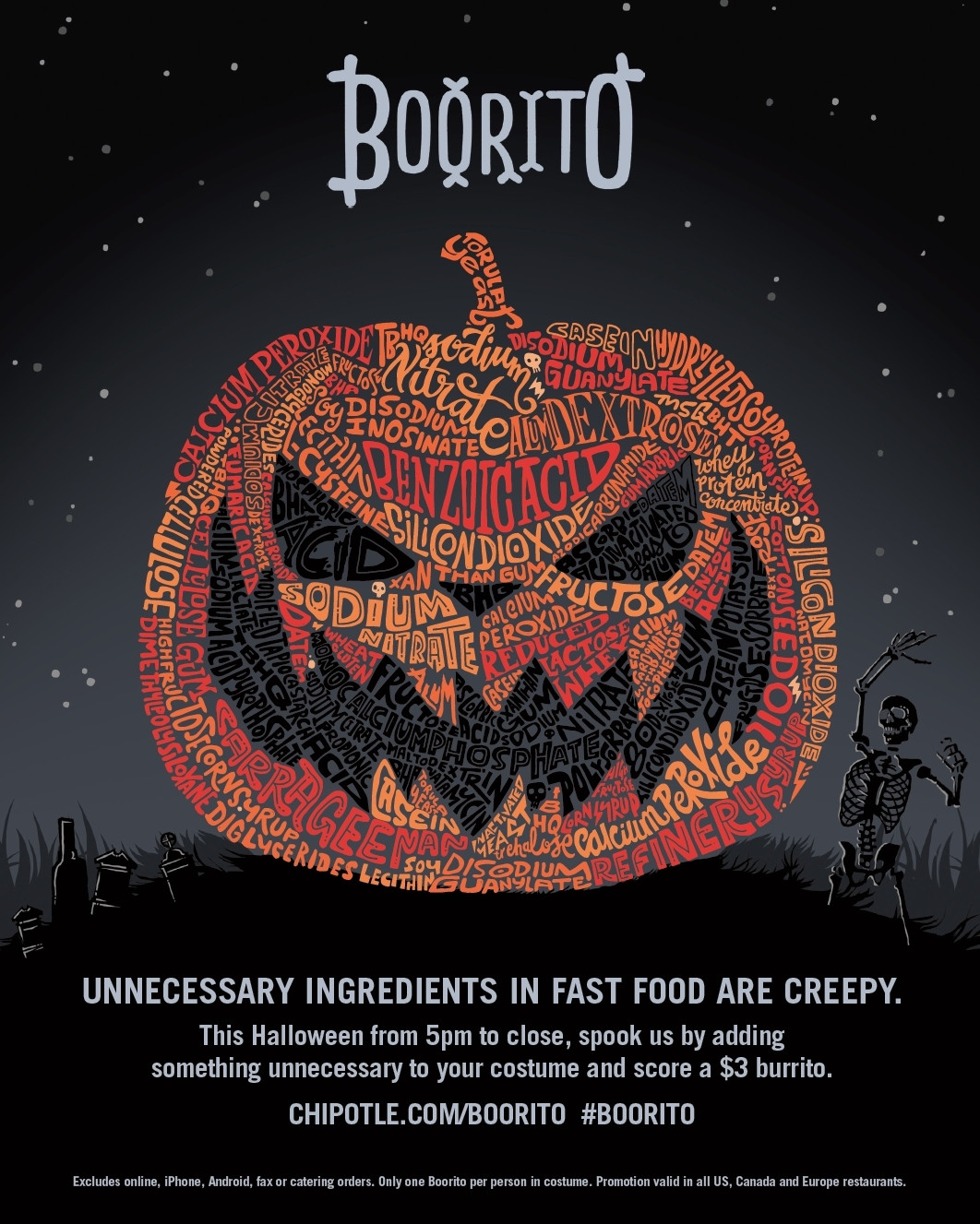 Chipotle 3 Dollar Burritos Halloween
 Chipotle $3 Burrito on Halloween The Coupon Project