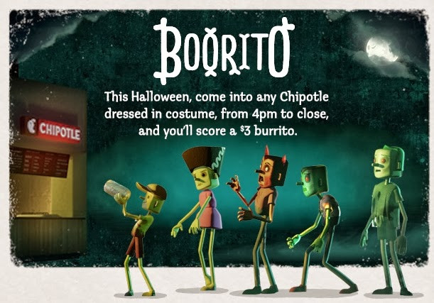 Chipotle Burritos Halloween
 News Chipotle e in Costume for $3 Burrito on