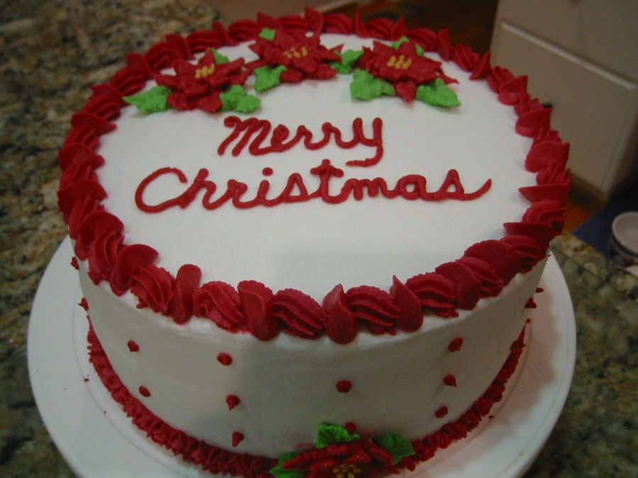 Christmas Cakes Icing
 8" Red Velvet Cake with buttercream icing Buttercream