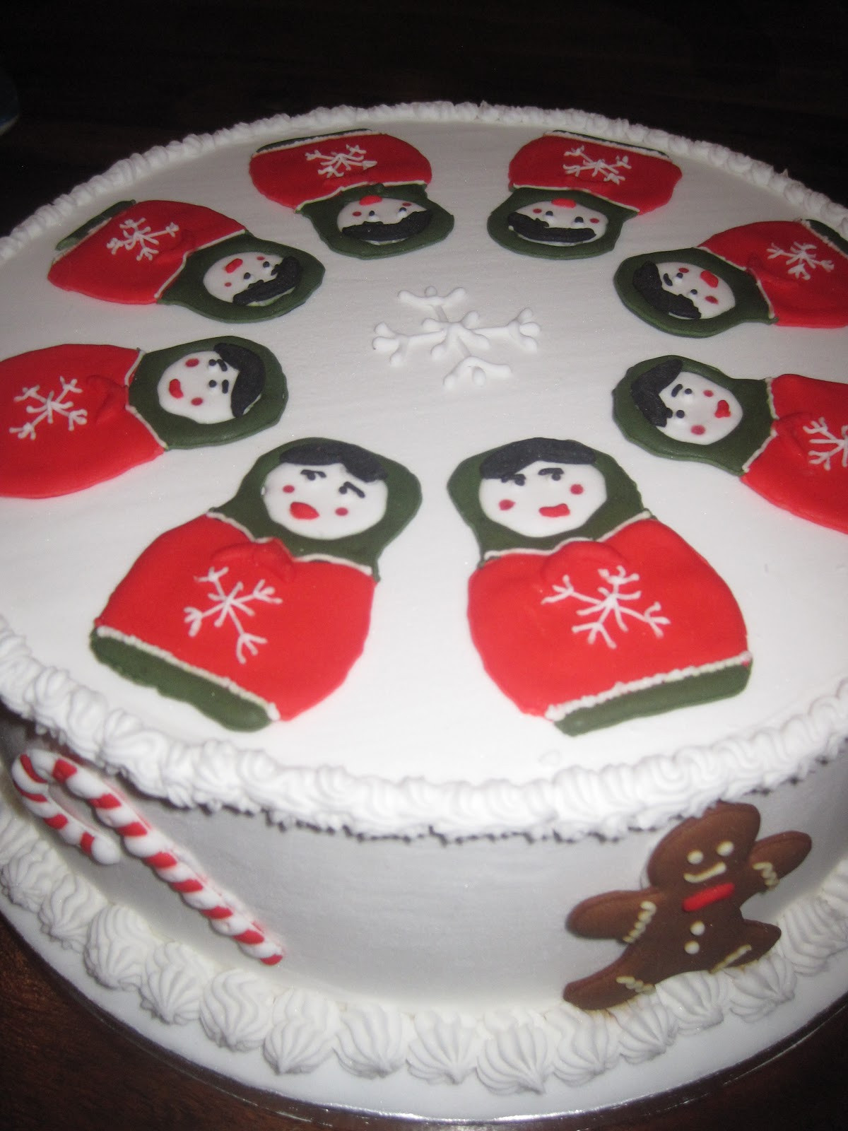 Christmas Cakes Icing
 Christmas Cakes of Cheese Fruit and Gingerbread
