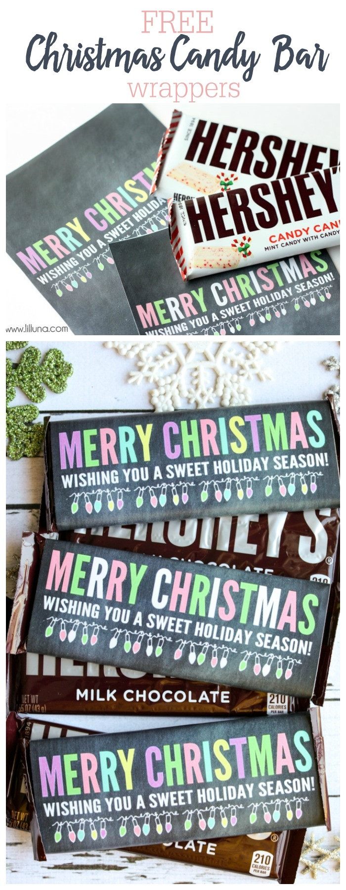 Christmas Candy Bar Wrappers
 Merry Christmas Candy Bar Wrappers