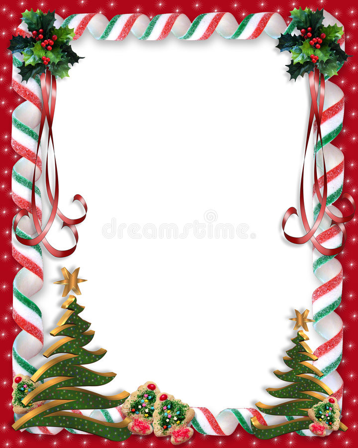 Christmas Candy Border
 Christmas Candy And Holly Border Stock Illustration