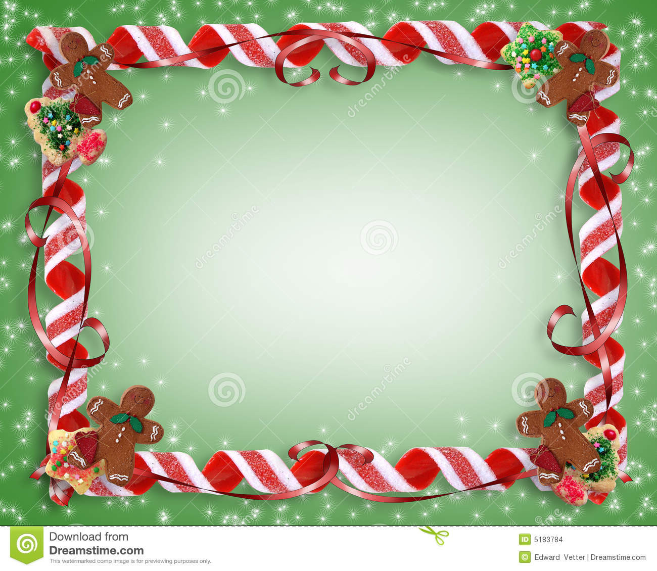 Christmas Candy Border
 Christmas Cookies And Candy Frame Stock Illustration