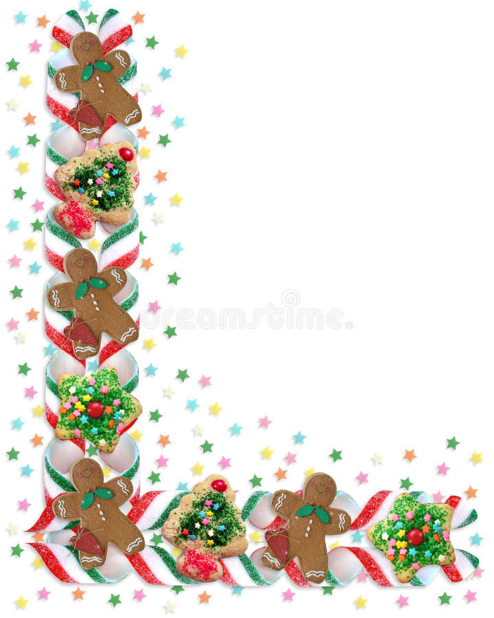 Christmas Candy Border
 Christmas Border Cookies And Candy Stock Illustration