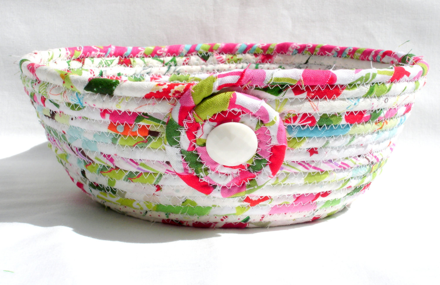 Christmas Candy Bowl
 Christmas Candy Coiled Fabric Bowl