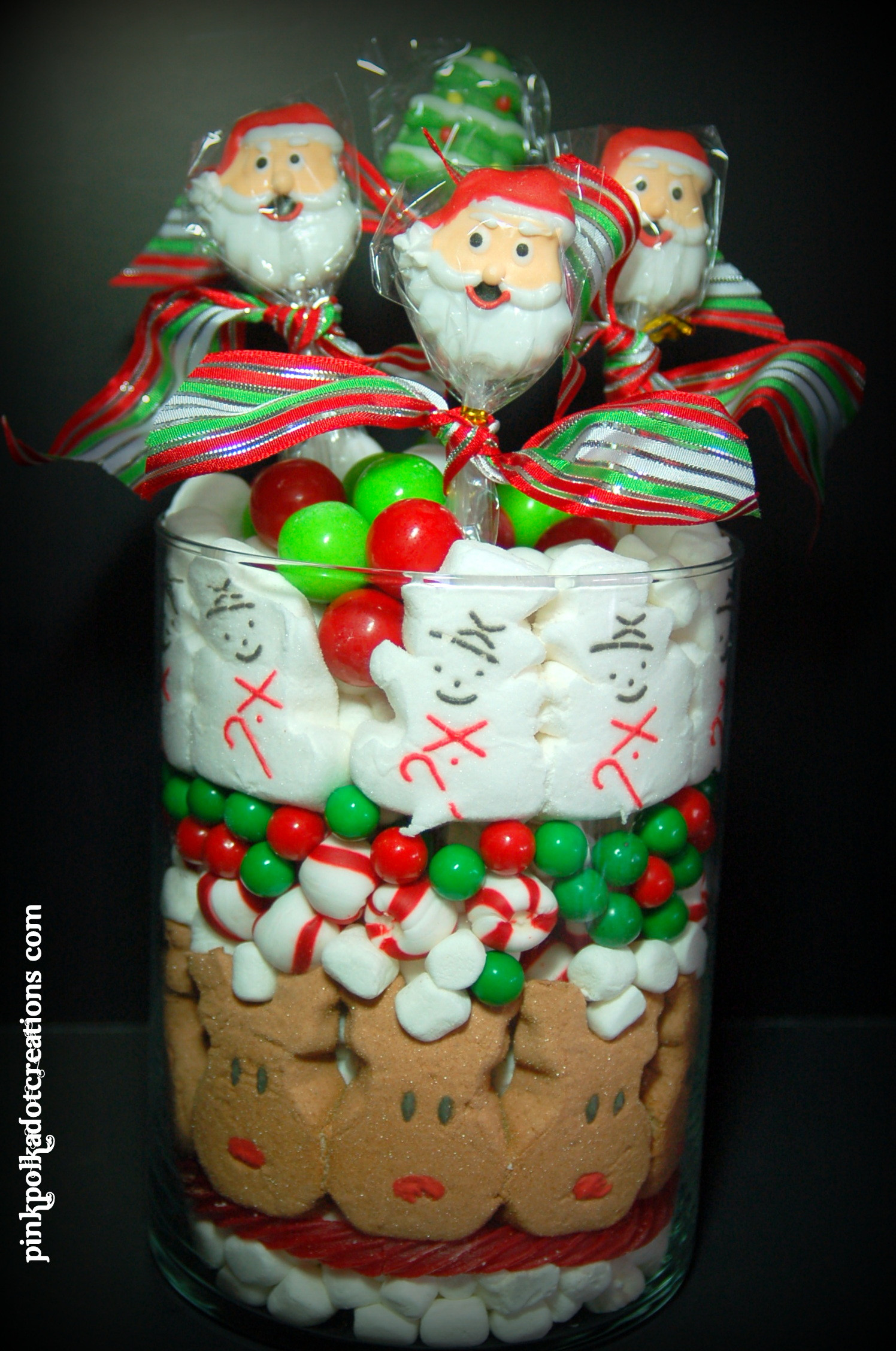 Christmas Candy Containers
 Christmas Candy Jar Pink Polka Dot Creations