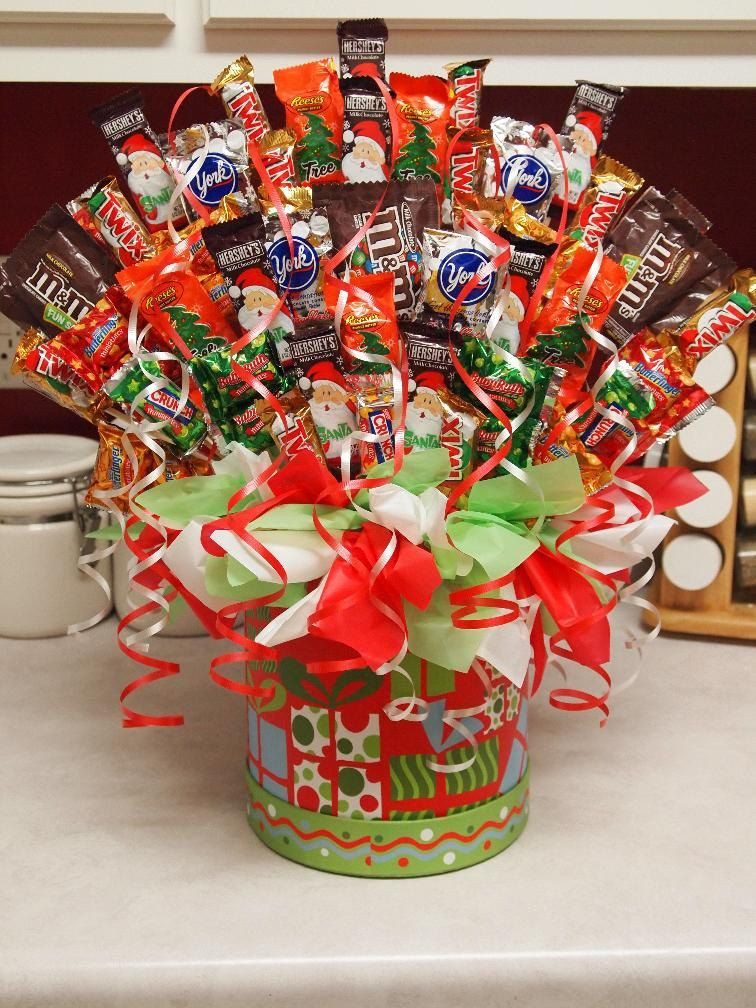Christmas Candy Craft Ideas
 Christmas Candy Bouquet $35 99 via Etsy