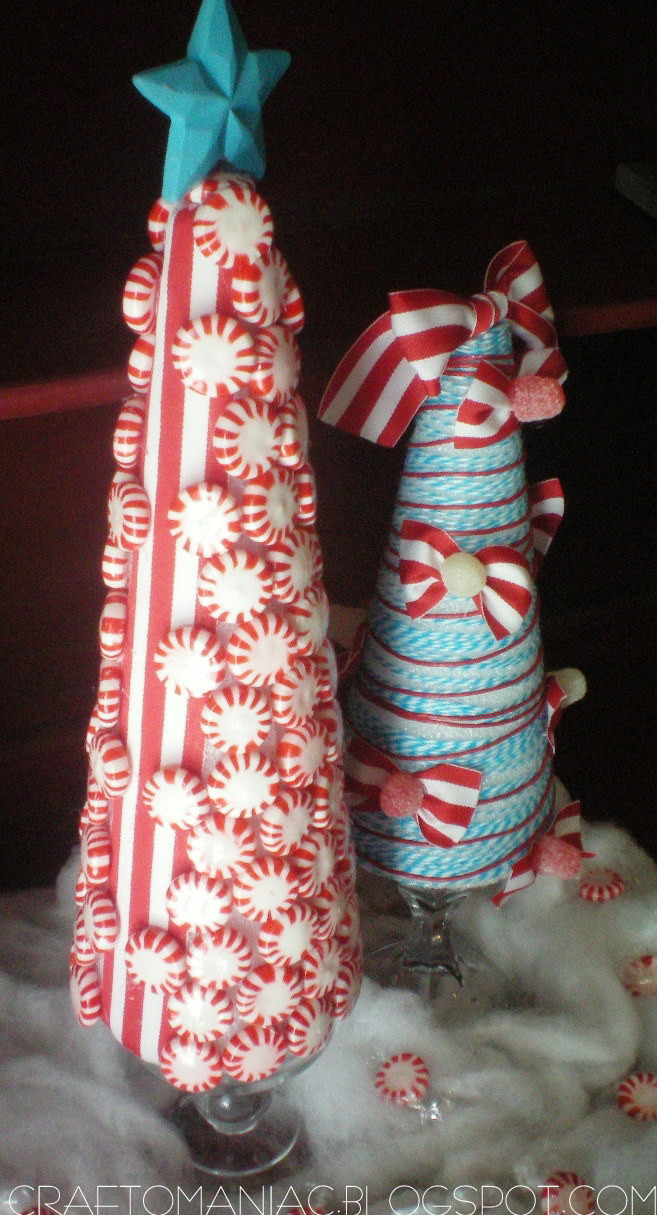 Christmas Candy Crafts
 Billie s life Christmas Craft Whimsical Candy Ribbon Trees