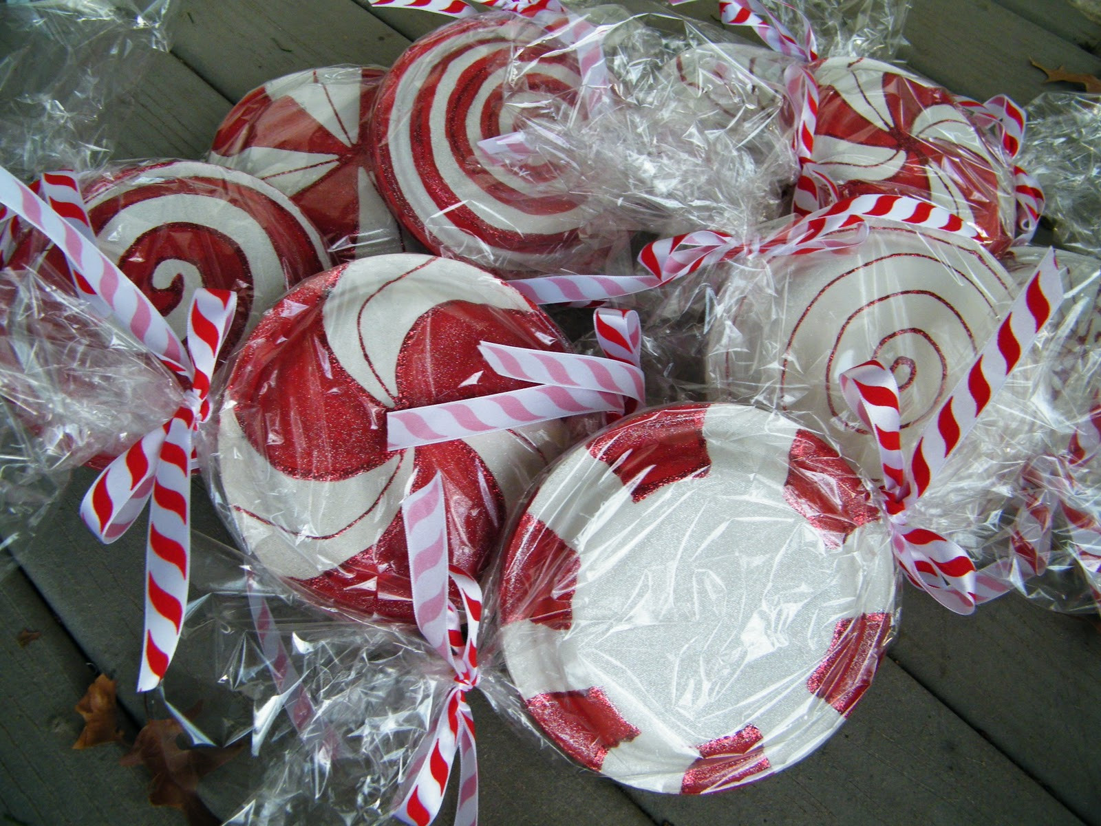 Christmas Candy Decorations
 amy d randomly me paper plate peppermint candy tutorial