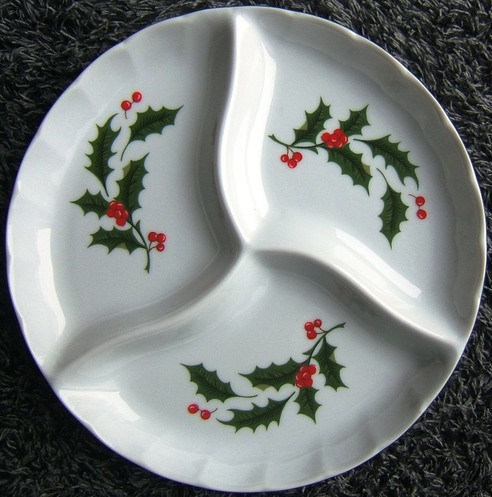 Christmas Candy Dishes
 Christmas Green Holly Red Berries Relish Dish Candy Dish