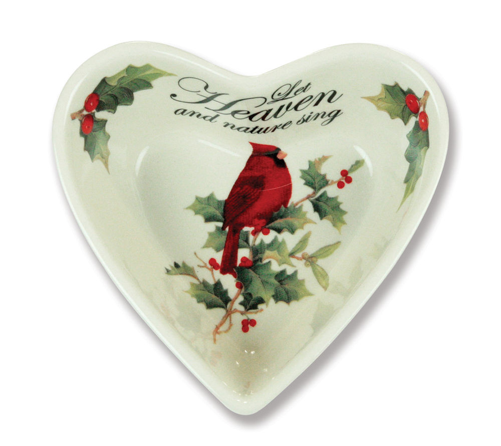 Christmas Candy Dishes
 Christmas Holiday Heart Shaped Bowl Candy Dish Set 2