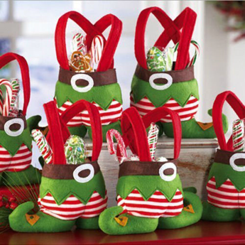 Christmas Candy Favors
 10 X Christmas Candy Bags Elf Bag XMAS Decorations Kids