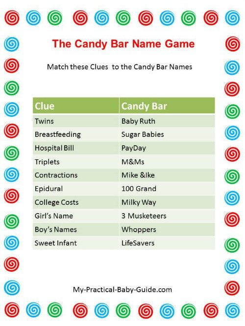 Christmas Candy Game
 Free Printable Christmas Baby Shower Games My Practical