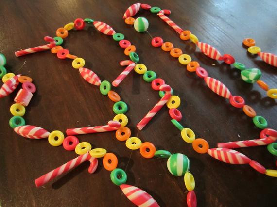Christmas Candy Garlands
 Vintage Christmas Candy Garland 9 feet