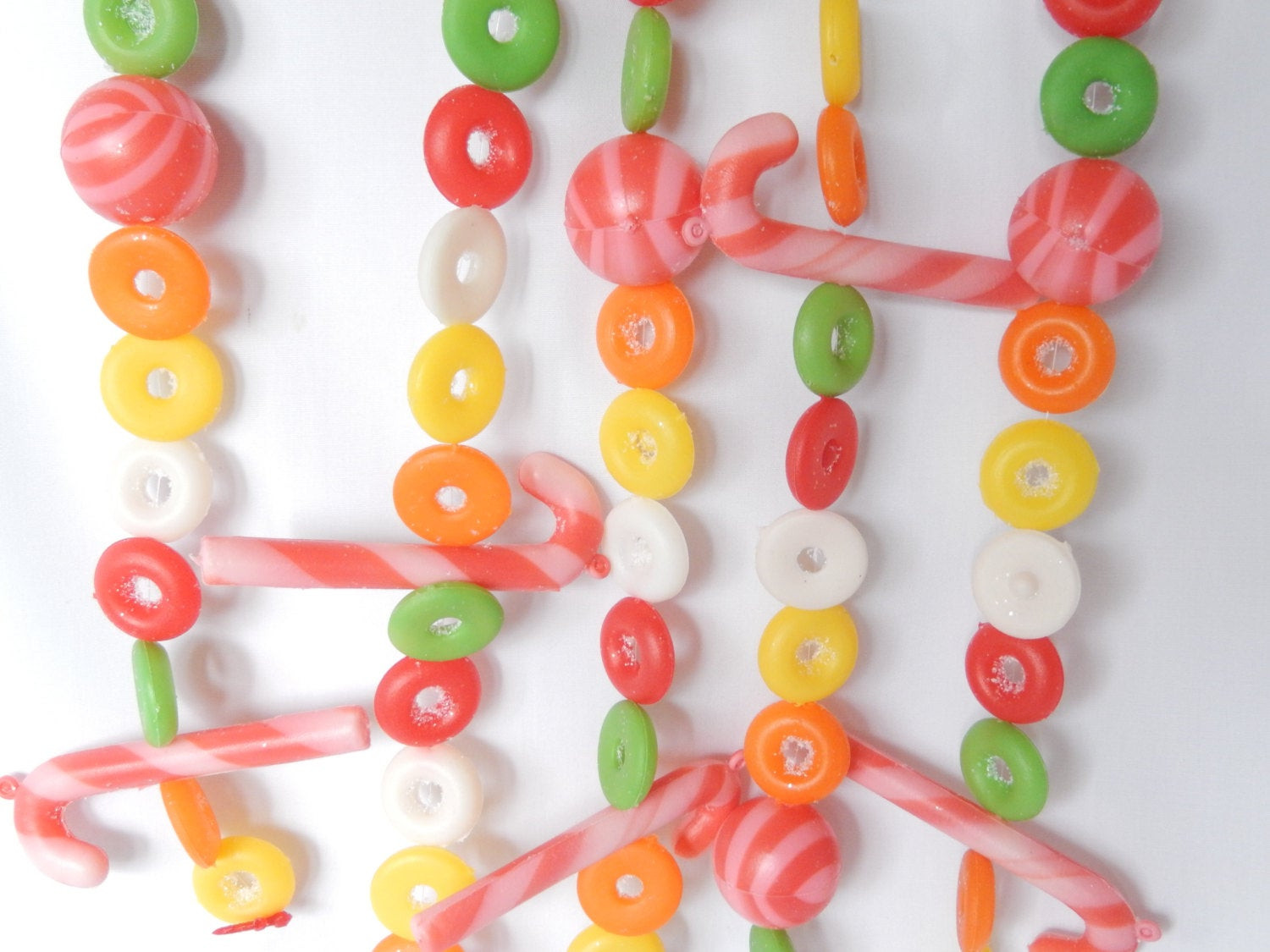Christmas Candy Garlands
 vintage plastic candy garland Christmas decor Holiday decor