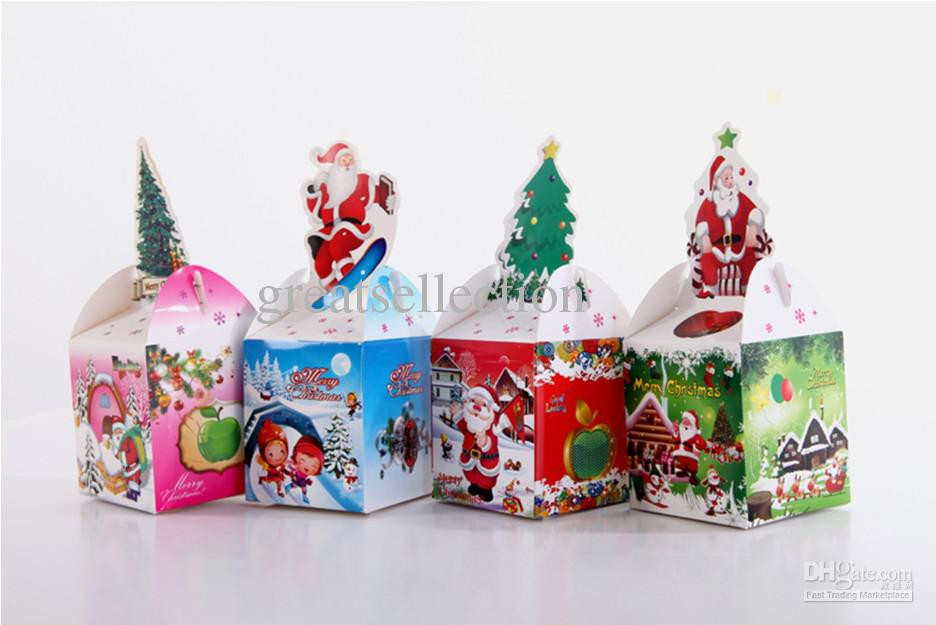 Christmas Candy Gift Boxes
 Christmas Gift Box Packing Foldable Paper Box Red Green