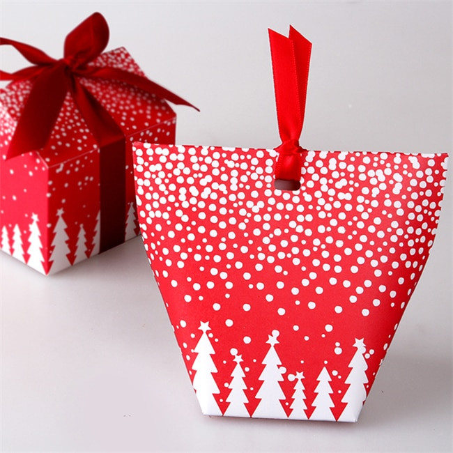 Christmas Candy Gift Boxes
 Small candy boxes Christmas tree packaging t box of