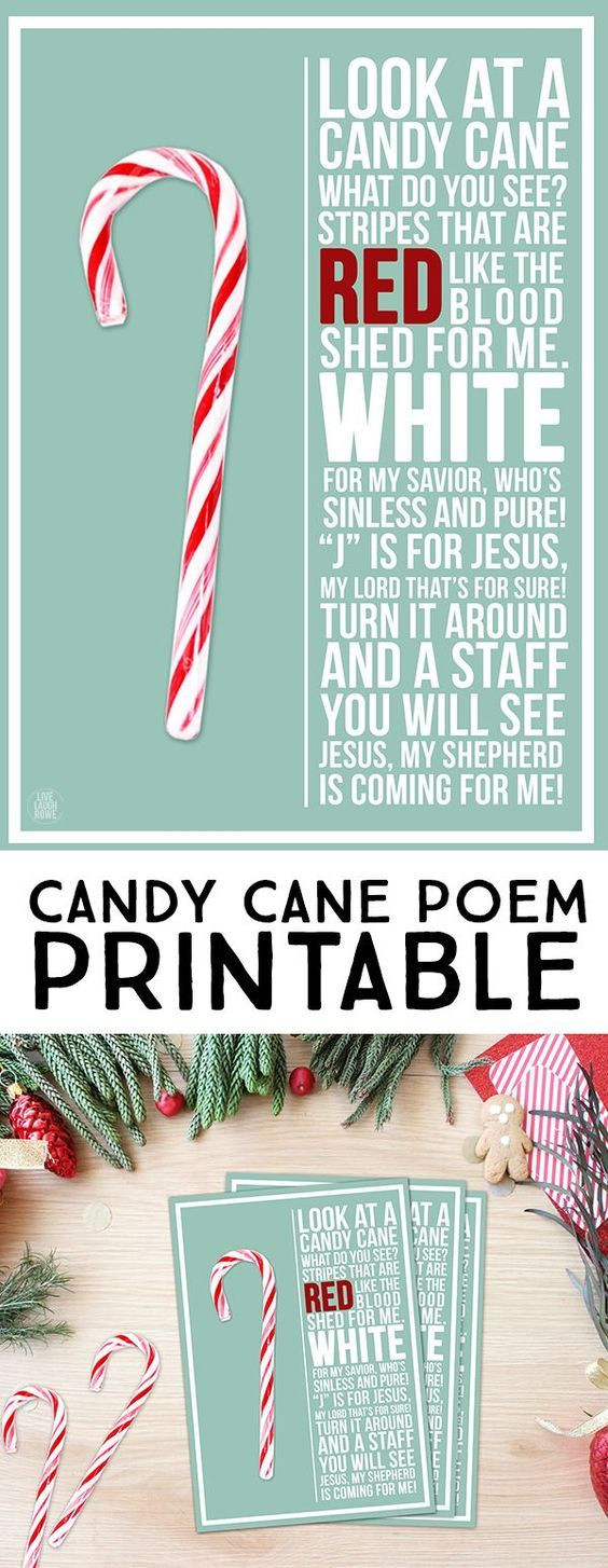 Christmas Candy Poems
 This Candy Cane Poem is a lovely reminder of the true