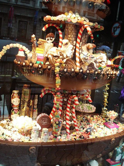 Christmas Candy Store
 Fancy shop window candy display