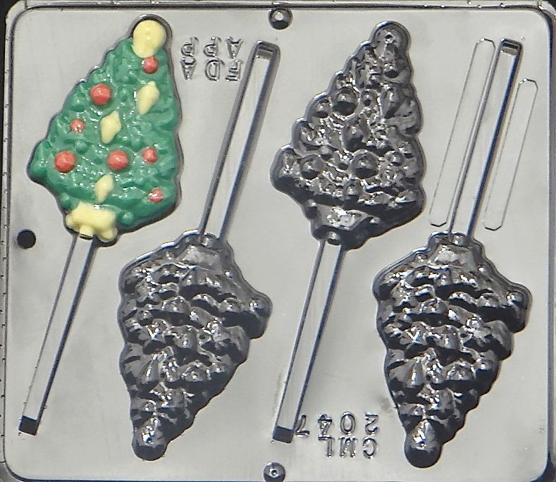 Christmas Chocolate Candy Molds
 Christmas Tree with Ornaments Lollipop Chocolate Candy