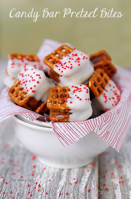 Christmas Cookies And Candies Recipes
 Candy Bar Pretzel Bites