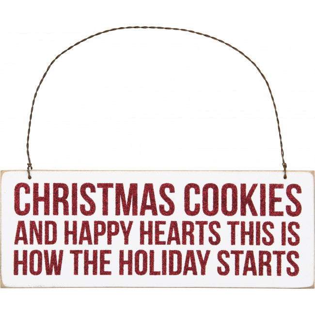 Christmas Cookies And Holiday Hearts
 Wooden Christmas Sign Christmas Cookies & Happy Hearts 8